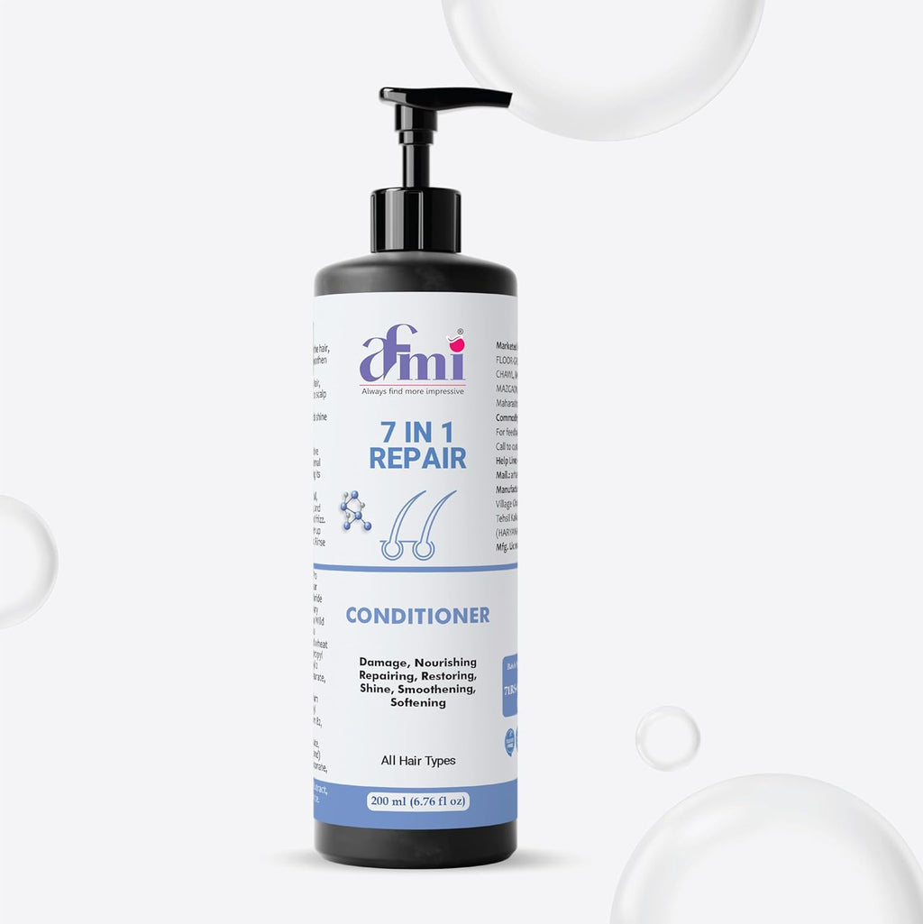 Afmi Conditioner, Repairs Damage, Deep Hydration, Reduces Frizz, All Hair Types, 200 ml (7 in 1 Repair Conditioner)
