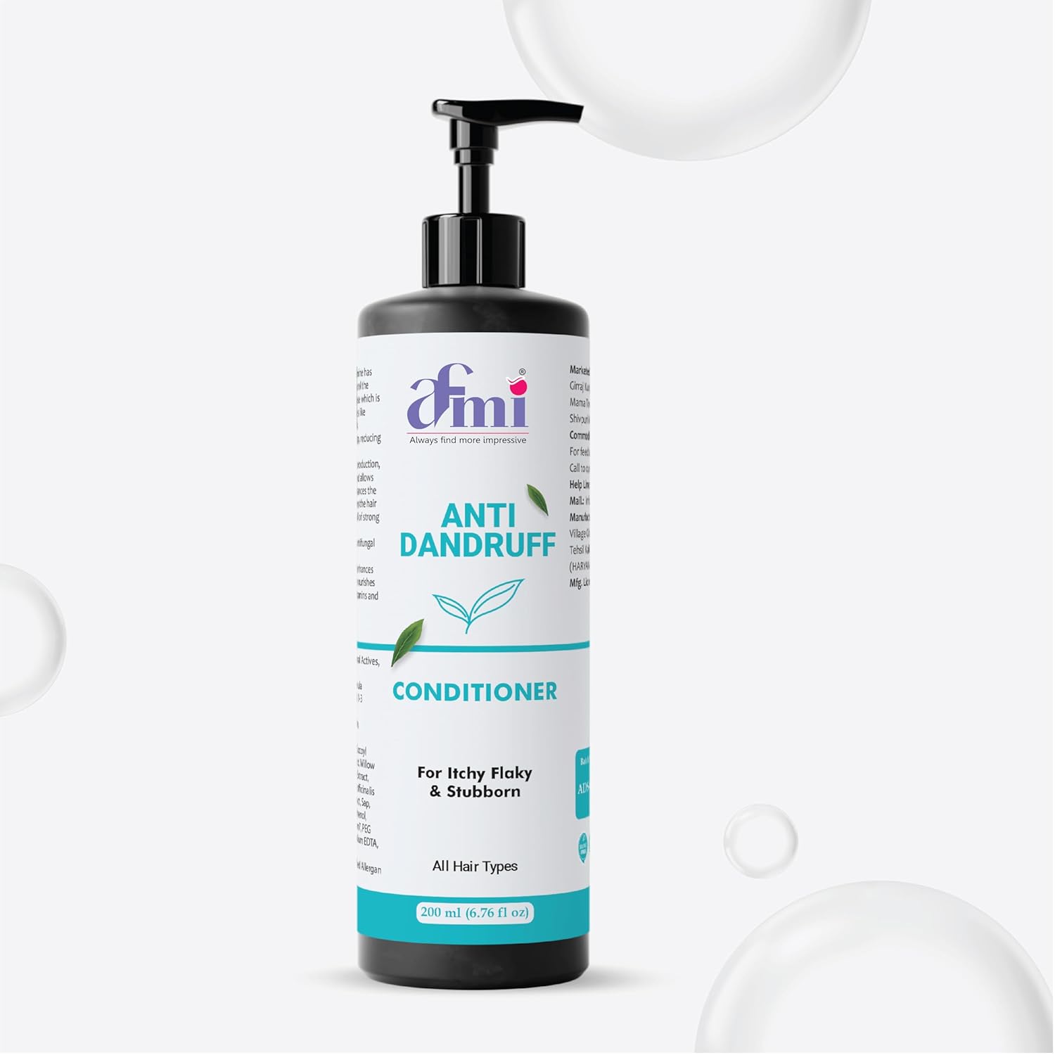 Afmi Conditioner, Repairs Damage, Deep Hydration, Reduces Frizz, All Hair Types, 200 ml (Anti dandruff conditioner)