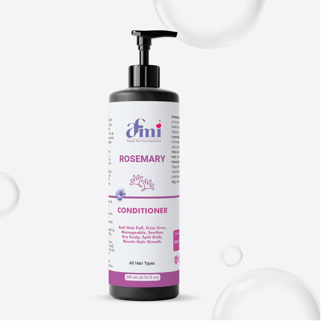 Afmi Conditioner, Repairs Damage, Deep Hydration, Reduces Frizz, All Hair Types, 200 ml (Rosemary conditioner)