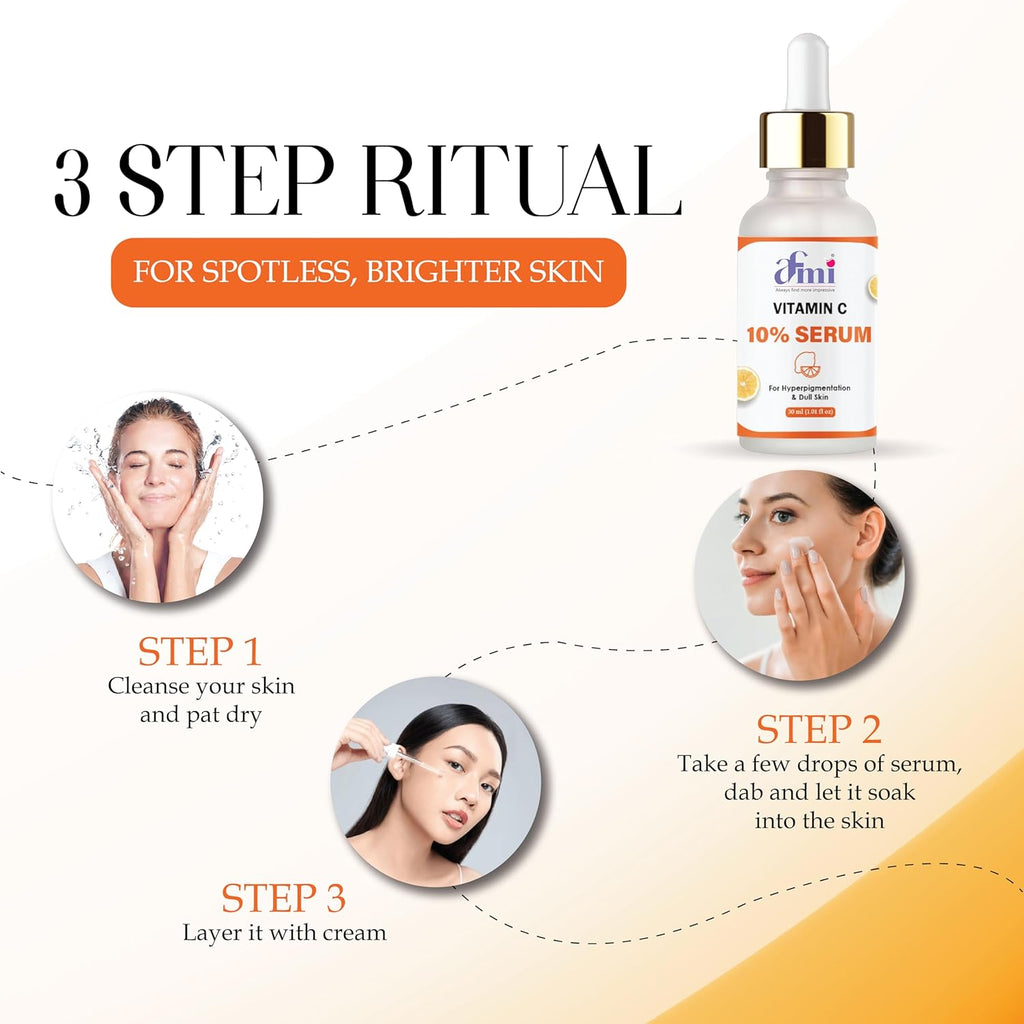 Afmi Vitamin C 10% Serum for Hyperpigmentation & Dull Skin, 30ml