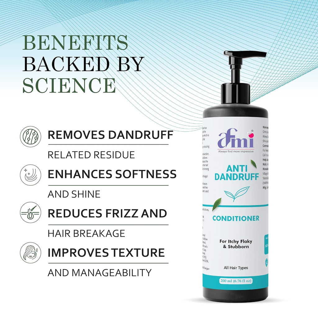 Afmi Conditioner, Repairs Damage, Deep Hydration, Reduces Frizz, All Hair Types, 200 ml (Anti dandruff conditioner)