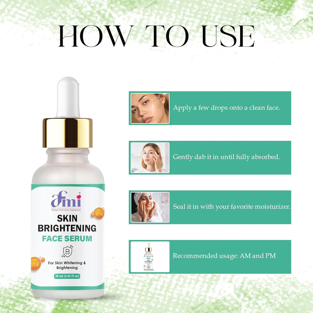 Afmi Skin Brightening Face Serum with B14, for Skin Whitening & Brightening, 30ml