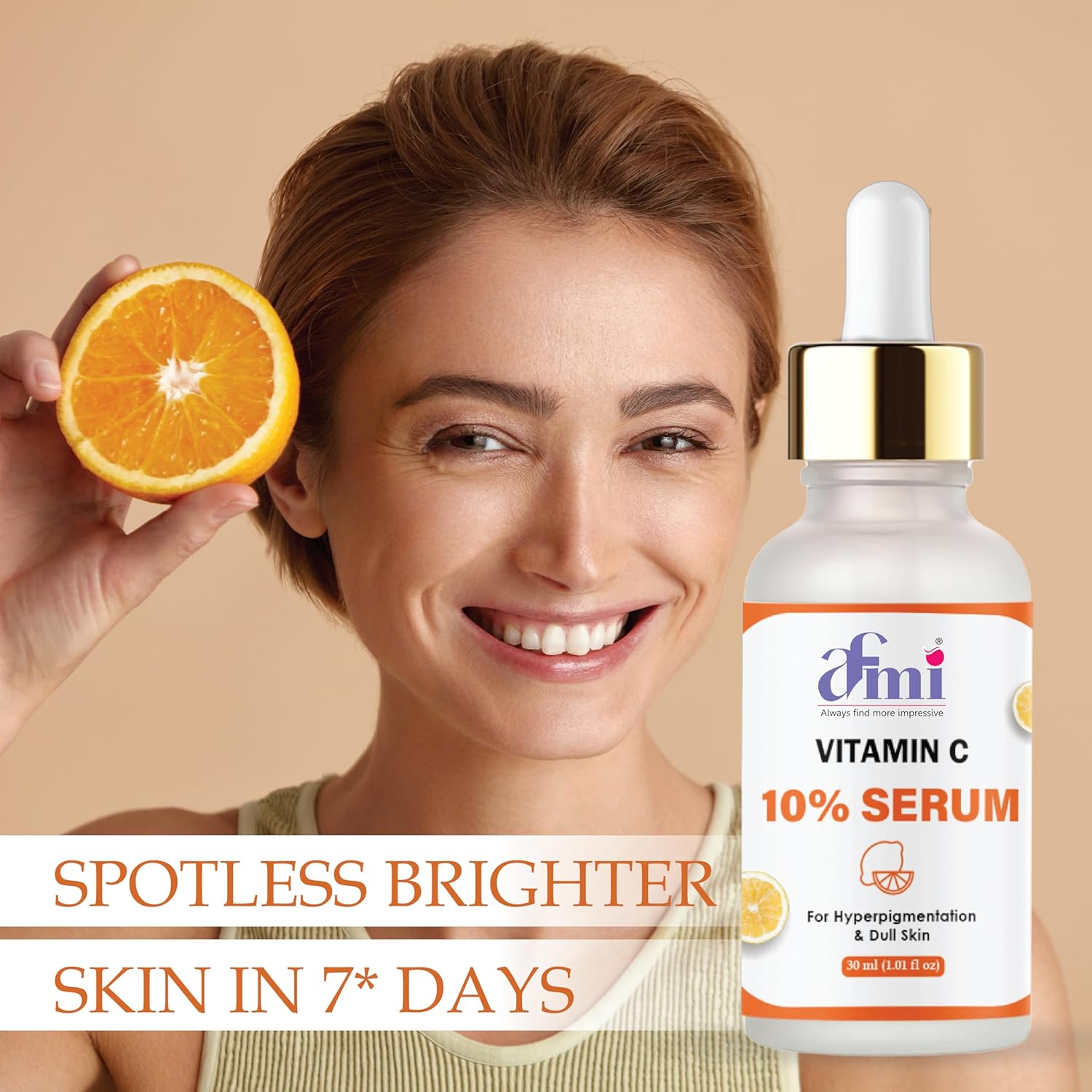 Afmi Vitamin C 10% Serum for Hyperpigmentation & Dull Skin, 30ml